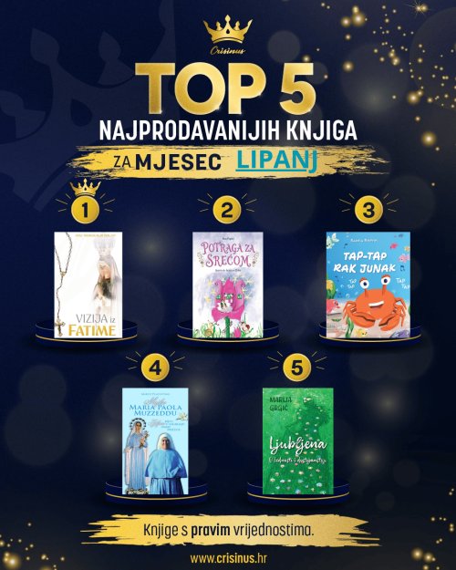 POGLEDAJTE Pet najprodavanijih knjiga Naklade Crisinus u lipnju